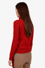 Jil Sander Red Cashmere Turtleneck Sweater Size 36
