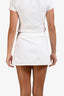 Ganni White Wrap Denim Miniskirt Size 34