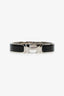 Hermès Palladium Plated/Black Clic H Bracelet