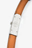 Hermès Stainless Steel Black Leather Double Tour Strap Kelly 2 Diamond Watch