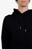 Christian Dior Black Cotton Logo Patch Hoodie Size L