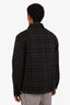 Prada 2024 Grey Triangle Logo Button Up Puffer Coat Size S