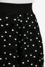 Self-Portrait Black/White 'Polka Daisy' Guipure Lace Midi Skirt Size 0