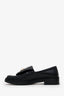 Pre-loved Chanel™ Black Leather Quilted Turnlock Logo Loafers Size 36.5