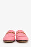 Gucci Pink Leather Horsebit Jordaan Loafers Size 39