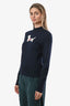 Pull Thom Browne en coton bleu à manches longues avec motif chien, taille 40