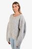 Chloe Grey Mohair Wool Knit Sweater Size XS