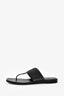 Louis Vuitton Black Lambskin Embossed Monogram Drapy Flat Sandals Size 38