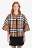 Burberry Brown Novacheck Quilted Cape One Size