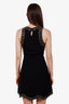 Sandro Black Jenn Scalloped Embellished Knit Mini Dress Size 36