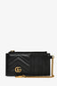 Gucci Black Chevron Quilted Leather GG Key Chain Wallet
