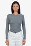 Fleur Du Mal Grey Cotton Corset Bodysuit Size S
