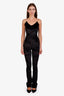 Off-White Black Velour Logo Jumpsuit Size 42