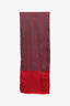 Christian Dior Red Silk Wool Scarf