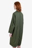 Isabel Marant Etoile Green Cotton Linen Midi Jacket Size 38