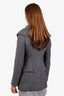 Stella McCartney Grey Shawl Collar Double Breasted Coat Size 36