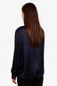 Salvatore Ferragamo Navy Silk Button Down Shirt Size 46