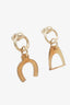 Hermès Amulette Equestre Horn Drop Earrings