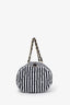 Pre-loved Chanel™ 24M Coco Beach Black/White Striped Nylon Bowling Bag