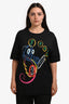 Fendi Black/Multicolour Logo Graphic Crew Neck T-Shirt Size L