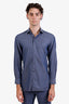 Zenga Blue Cotton Button Up Shirt Size M Mens
