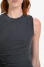 Alice + Olivia Grey Cinched Midi Sleeveless Dress Size 6