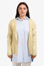 Issey Miyake Please Pleats Yellow Long Sleeve Cardigan Size 5