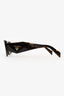 Prada Tortoiseshell Rectangular Symbole Sunglasses
