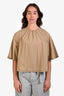 Weekend Max Mara Beige Cotton Wide Sleeve Shirt Estimated Size 6