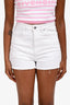 IRO White Denim Raw Hem Shorts Size 25