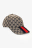Gucci Grey/Navy GG Monogram Web Baseball Cap Size L