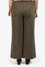 Rosetta Getty Brown Herringbone Flared Pants Size XL
