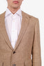 Ralph Lauren Purple Label Beige Linen Herringbone Two-Piece Suit Size 38/32 Mens