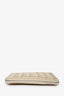 Bottega Veneta Cream Canvas Travel Case