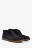 Loro Piana Navy Blue Suede 'Open Walk' Ankle Boot Estimated Size 37