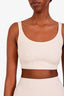 Fendi x Skims White Embossed Crop Top + Midi Skirt Size 36