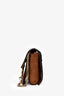Chloe Brown Croc Embossed Suede Faye Chain Bag