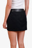 Alexander Wang Black Cow Leather Belted Mini Skirt Size 2