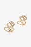 Christian Dior Gold Tone Crystal Clair D Lune Clip On Earrings