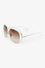 Loewe Gold Tone Signature LW40148U Cutout Square Sunglasses