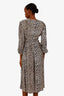 Maje Leopard Print Long Sleeve Maxi Dress Size 36