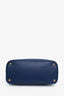 Prada Navy Saffiano Leather Medium Double Zip Galleria Tote with Strap
