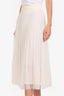 Christian Dior White Polka Dot Tulle Midi Skirt Size 2
