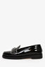 Pre-Loved Chanel™ Black Patent Leather CC Loafer Size 37C