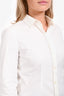 Dolce & Gabbana White Cotton Button-Up Long Sleeve Shirt Size 44