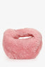 Bottega Veneta Pink Shearling Mini Jodie Clutch