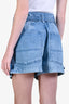 Isabel Marant Blue Denim Medium Wash Belted Shorts Size 38