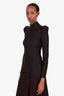 Smythe Black/Gold Puff Sleeve Knit Top Size S