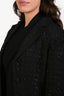 Rotate Black Sequined Tweed Padded Shoulder Mini Blazer Dress Size 6