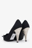 Pre-loved Chanel™ Black Satin Camellia Pumps Size 37